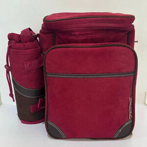 NWT Picnic at Ascot Red Insulated Picnic Bag Tote Backpack